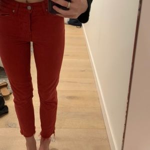 Cherry red Levi strait jeans